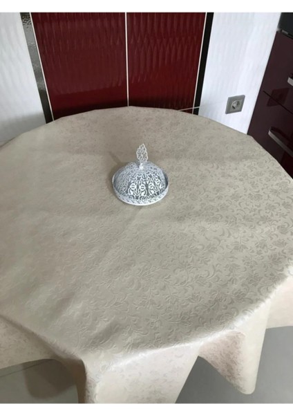 Pvc Silinebilir Muşamba Yuvarlak Masa Örtüsü Çap 140CM