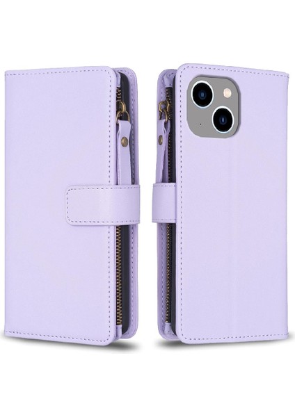IPhone 14 Için Kılıf Artı Çok Renkli Iş Çoklu Kart Yuvası Cüzdan (Yurt Dışından)