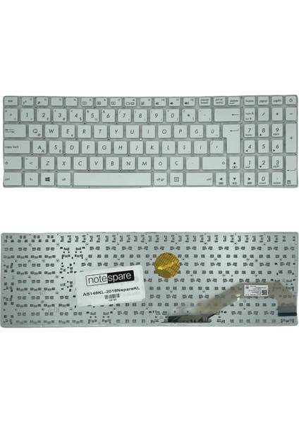 Asus ile Uyumlu Vivobook X540UB-GO072T, X540UB-GO355T Notebook Klavye Beyaz Tr