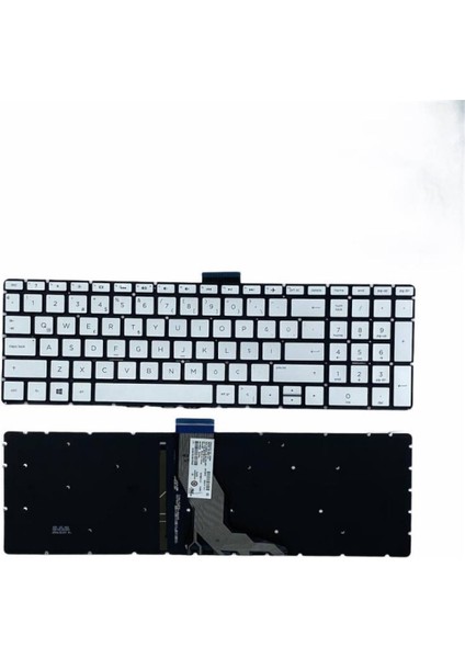 Hp ile Uyumlu 15S-EQ1041NT (2D8G0EA), 15S-EQ1042NT (2D6Y1EA) Işıklı Klavye Gümüş Gri Tr