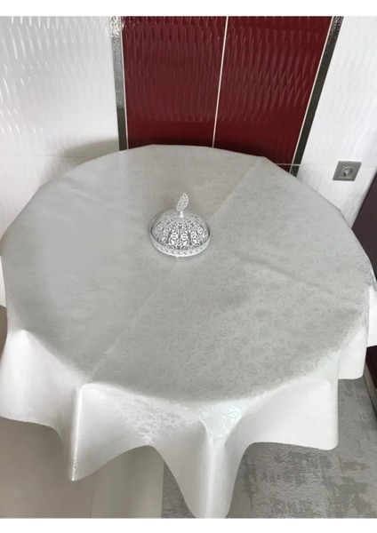 Pvc Silinebilir Muşamba Yuvarlak Masa Örtüsü Çap 140CM
