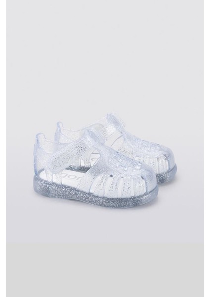 Tobby Gloss Glitter Kız Çocuk Şeffaf Simli Sandalet