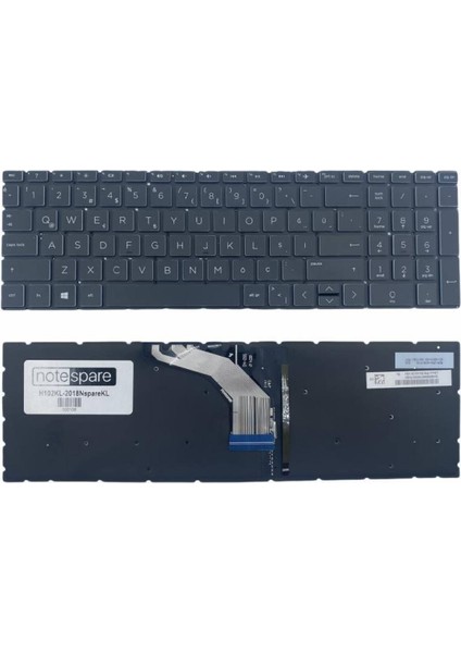 Hp ile Uyumlu 250 G7 (10R48EA), 250 G7 (14Z83EA), 250 G7 (150C1EA) Işıklı Klavye Siyah Tr
