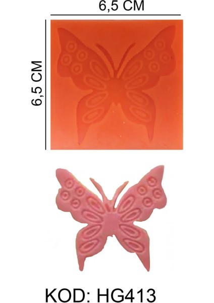 Motifli Kelebek Figürlü Gıda Silikon Kalıbı fiyatları