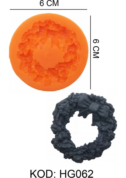 Çelenk Figürlü Gıda Silikon Kalıbı