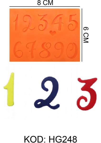 Harf-Rakam Figürlü Gıda Silikon Kalıbı fiyatları