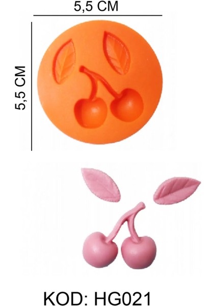 Kiraz Figürlü Gıda Silikon Kalıbı