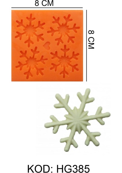 Kartanesi Noel Yılbaşı Figürlü Gıda Silikon Kalıbı