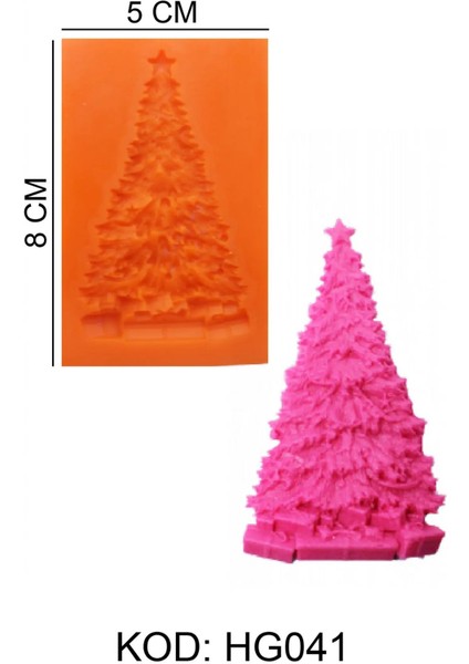 Çam Ağacı Noel Yılbaşı Figürlü Gıda Silikon Kalıbı fiyatları