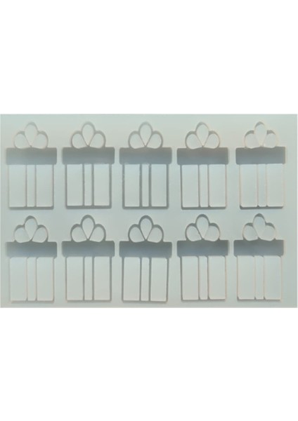 Epoksi Reçine Hediye Paketi Anahtarlık ve Kolye Kalıbı