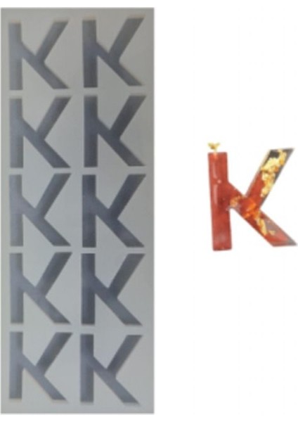 Epoksi Reçine Seri Üretim K Harf Kalıbı 10 Lu fiyatları