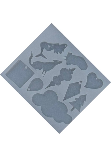 Epoksi Reçine Karışık Kolye Anahtarlık ve Magnet Kalıbı modelleri