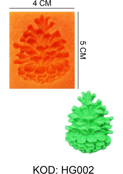 Kozalak Figürlü Gıda Silikon Kalıbı