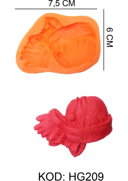 Noel Yılbaşı Figürlü Gıda Silikon Kalıbı