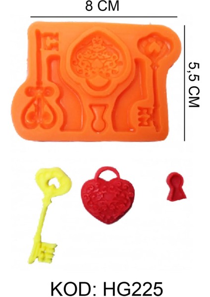 Sevgililer Günü Figürlü Gıda Silikon Kalıbı