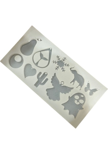 Epoksi Reçine Karışık Kolye Anahtarlık ve Magnet Kalıbı Model 5 fiyatları