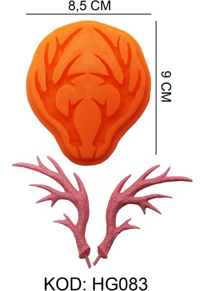 Boynuz Figürlü Gıda Silikon Kalıbı