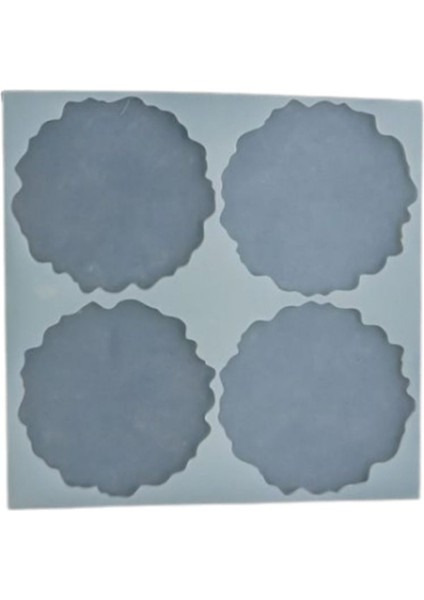 Epoksi Reçine Geode Bardak Altlığı Kalıbı 4 Lü modelleri