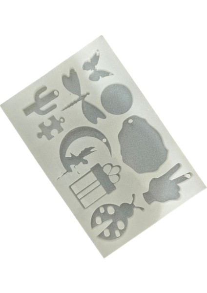 Epoksi Reçine Karışık Kolye Anahtarlık ve Magnet Kalıbı Model 3 modelleri