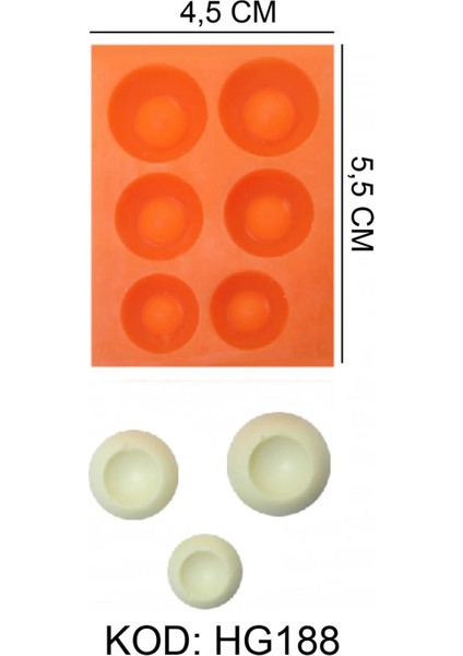 Gıda Silikon Kalıbı Yuvarlak