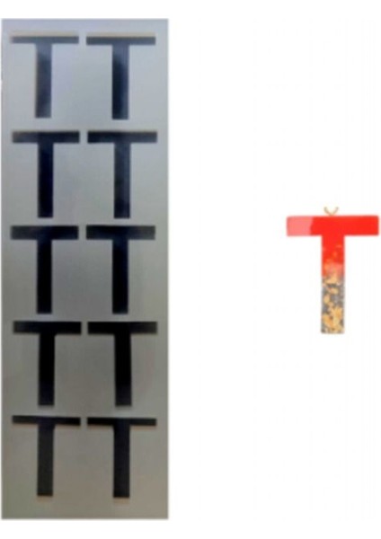 Epoksi Reçine Seri Üretim T Harf Kalıbı 10 Lu fiyatları