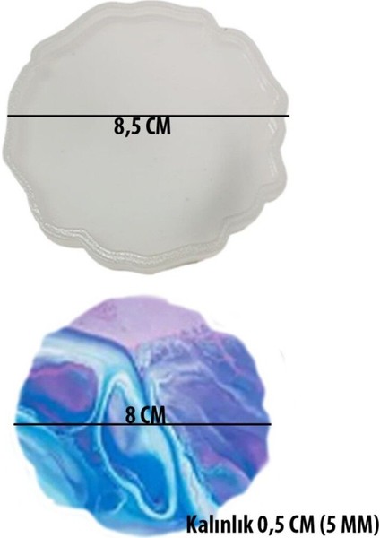 Epoksi Silikon Kalıp Magnet Güneş 8 cm