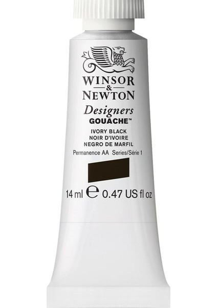 Winsor & Newton Designer's Gouache 14 ml Ivory Black 331 S 1