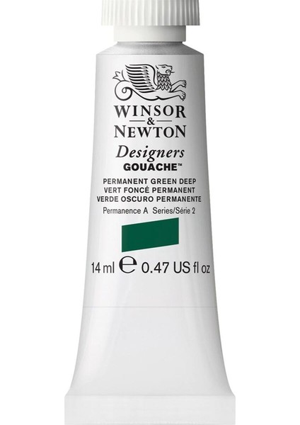 Winsor & Newton Designer's Gouache 14 ml Permanent Green Deep 482 S 2