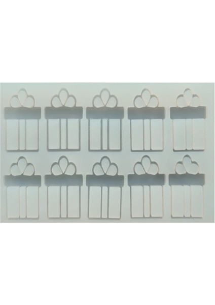 Epoksi Reçine Hediye Paketi Anahtarlık ve Kolye Kalıbı