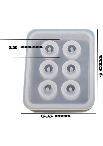 Epoksi Boncuk Şekilli Tesbih ve Bileklik Silikon Kalıp 12 mm 6 Lı fiyatları