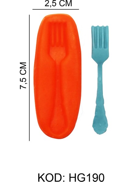Gıda Silikon Kalıbı Çatal