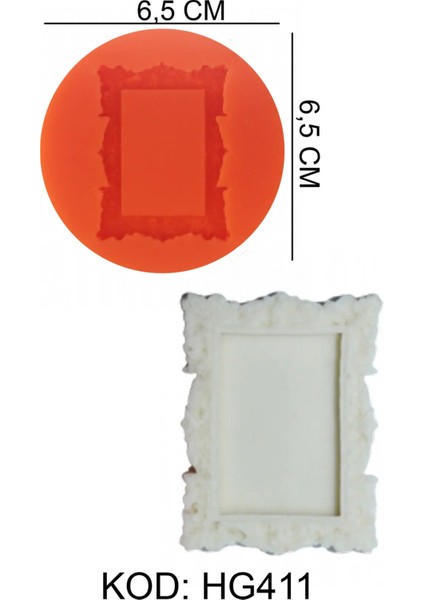 Kare Çerçeve Figürlü Gıda Silikon Kalıbı