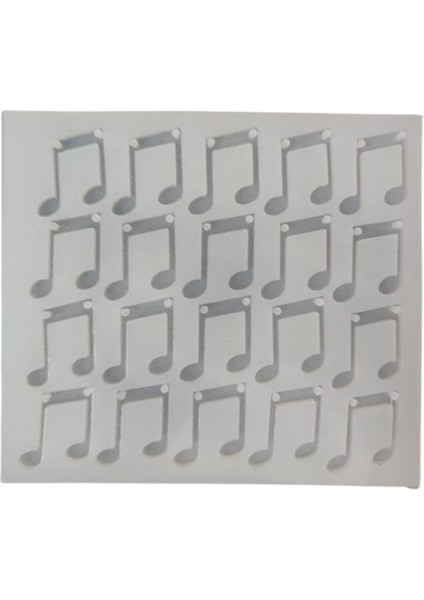 Epoksi Reçine Müzik Notası Anahtarlık ve Kolye Kalıbı Çift Delikli 20 Li modelleri