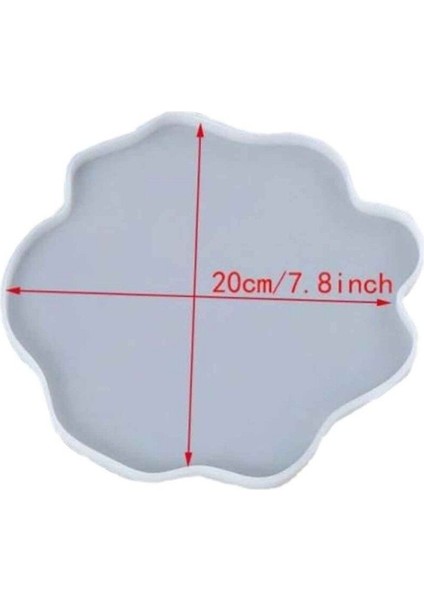 Epoksi Silikon Kalip-Küçük Papatya Tepsi-Damat Tepsisi 19 cm modelleri