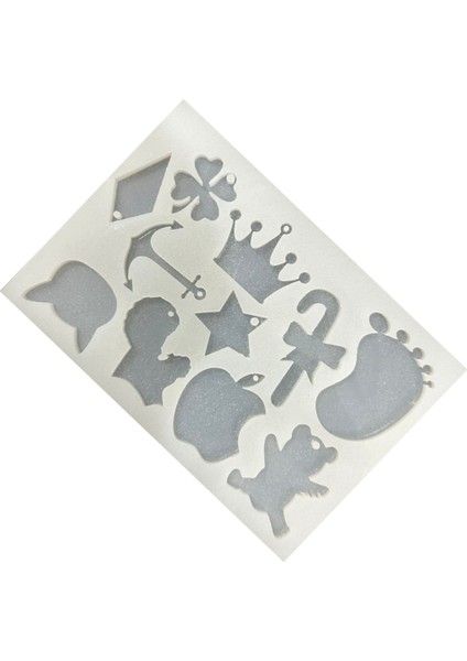 Epoksi Reçine Karışık Kolye Anahtarlık ve Magnet Kalıbı Model 7 modelleri