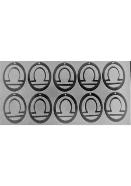 Epoksi Reçine Terazi Burcu Anahtarlık Kalıbı 10 Lu modelleri