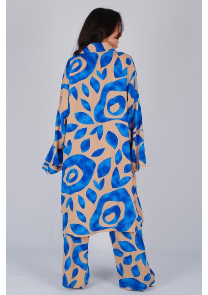 Kadın Desenli Kimono Pantolon Takım fırsatları