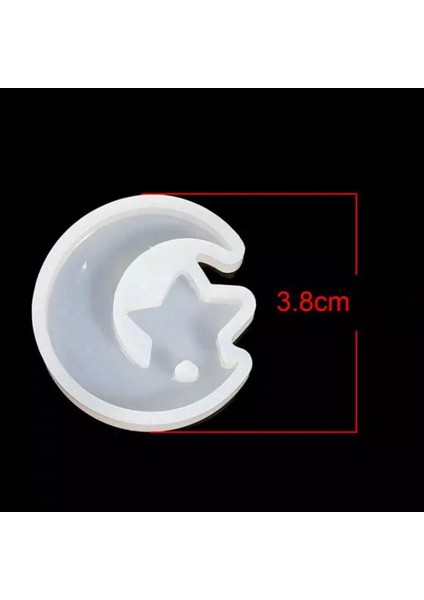 Epoksi Silikon Kalıp Ayyıldız Modeli 3.8 cm