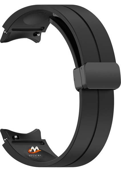 Samsung Galaxy Watch Uyumlu Kordon Silikon Magnetik Toka Spor Kayış , Siyah fiyatları