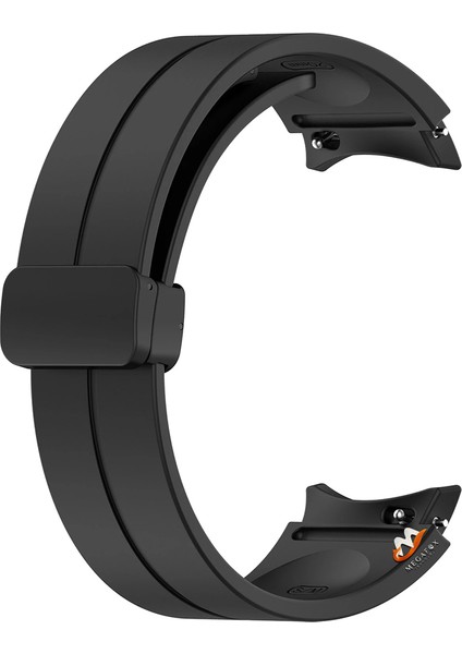 Samsung Galaxy Watch Uyumlu Kordon Silikon Magnetik Toka Spor Kayış , Siyah modelleri