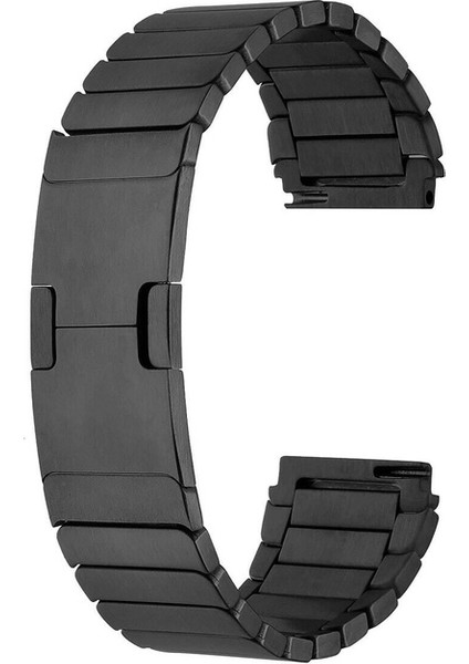 Xiaomi Mi Watch Uyumlu Kordon Paslanmaz Çelik Klipsli Kayış, Siyah