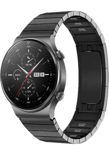 Xiaomi Mi Watch Uyumlu Kordon Paslanmaz Çelik Klipsli Kayış, Siyah