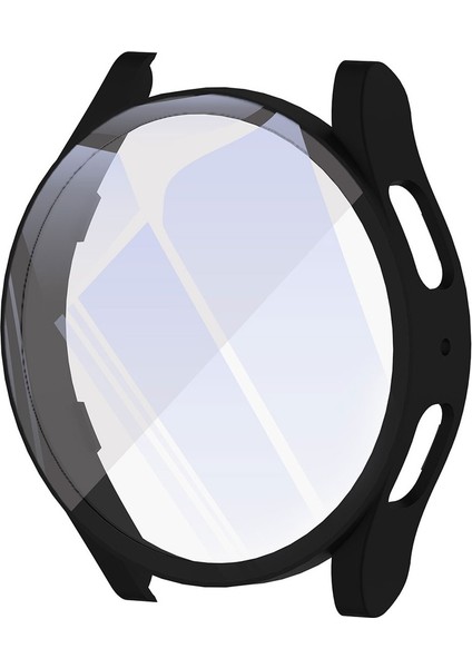 Samsung Galaxy Watch 6 44 mm Uyumlu Silikon Sert Pc Kasa ve Tpu Ekran Koruyucu 360 Koruma Gard 14, Siyah
