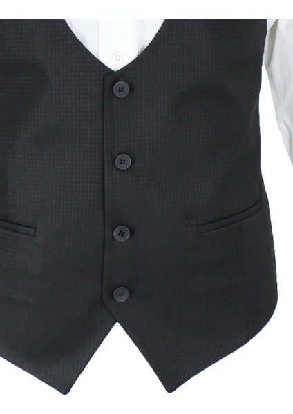 Erkek Yelek U Yaka Siyah Armürlü 50620 fırsatları