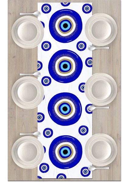 Nazar Serisi 140X40 cm Dijital Baskılı Runner (Evil Eye) fiyatları