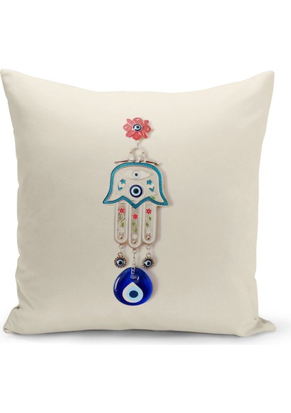 Nazar Serisi Çift Tarafı Dijital Baskılı Kırlent Kılıfı (Evil Eye Cushion Cover)