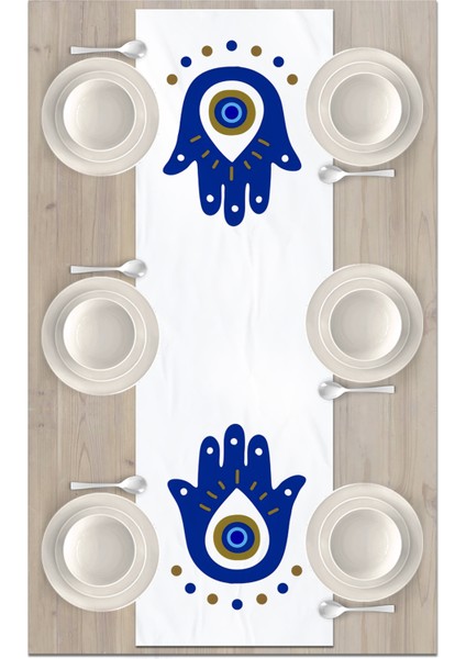 Nazar Serisi 140X40 cm Dijital Baskılı Runner (Evil Eye) fiyatları