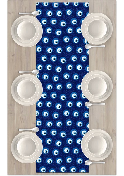 Nazar Serisi 140X40 cm Dijital Baskılı Runner (Evil Eye) fiyatları