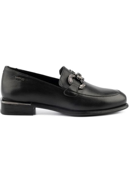 2050132Y Kadın Tokalı Siyah Deri Loafer Ayakkabı fiyatları