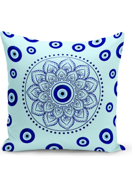 Nazar Serisi Çift Tarafı Dijital Baskılı Kırlent Kılıfı (Evil Eye Cushion Cover)